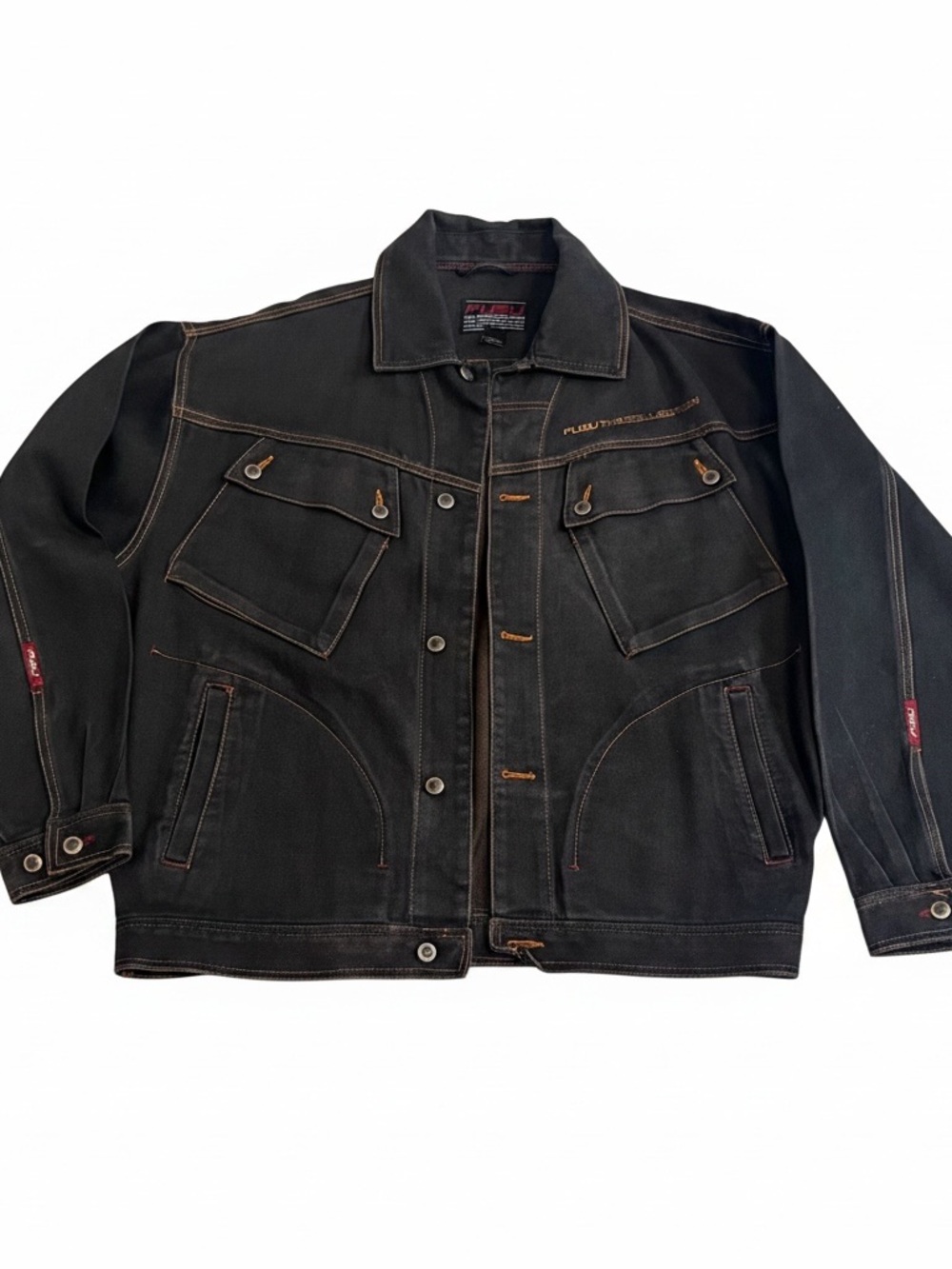 Fubu Black Men’s Utility Denim Jacket XL -